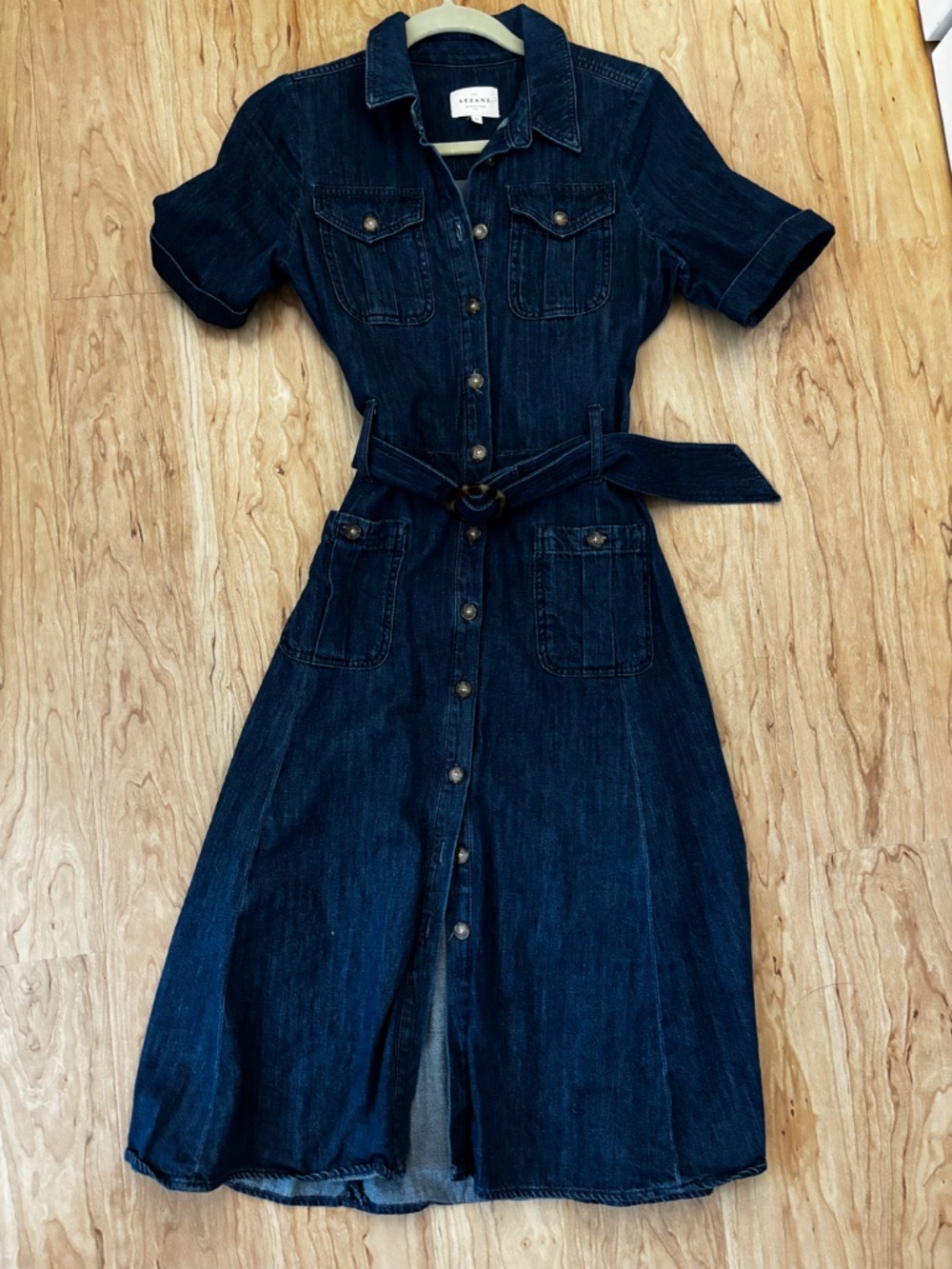Sezane Raquel dress Deep Blue size 34 - Picture 2 of 4